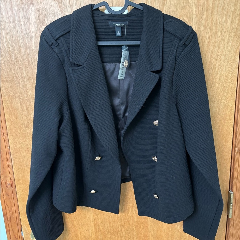 Torrid size 2 cropped military jacket NWT